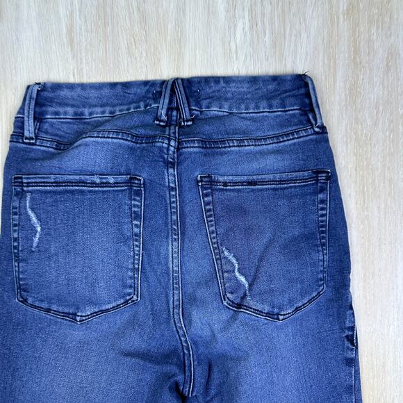 Good American Good Waist Distressed Skinny Stretch Slim Denim Jeans GW113T 4/27 - Picture 8 of 16